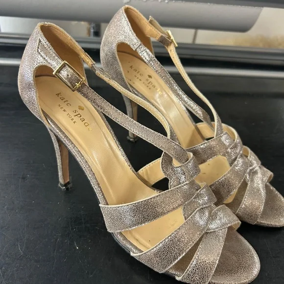 Kate Spade New York Cage metallic high heels - Picture 2 of 3